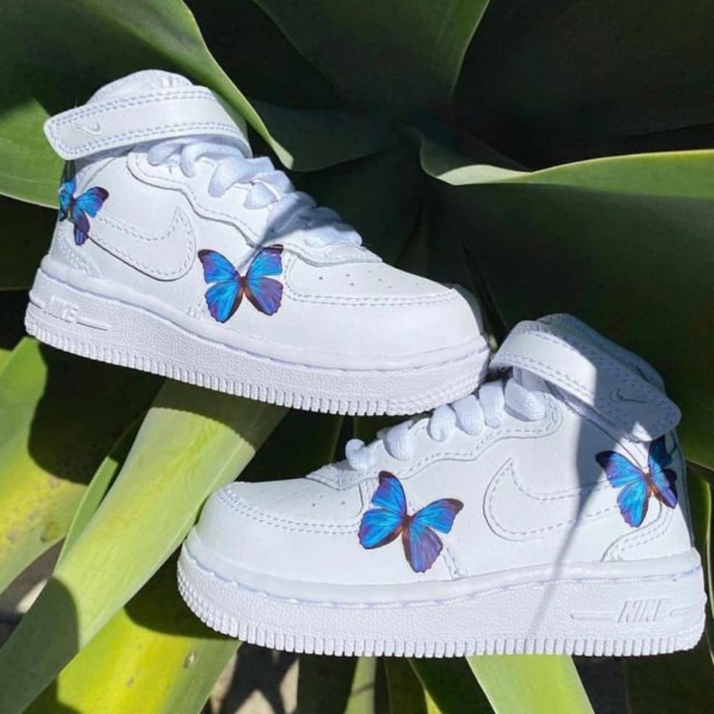 🦋Toddler Butterfly Air Force 1 Mids 🦋